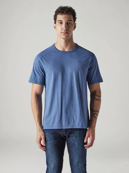 Levi's - Men's Blue Solid/Plain T-Shirt