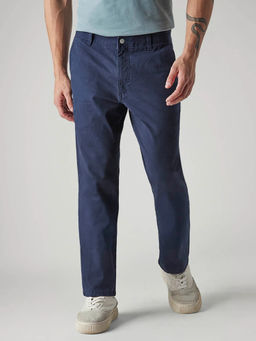 Levi's - Men's Navy Blue Solid/Plain Trousers