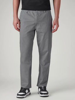 Levi's - Men's Grey Solid/Plain Trousers