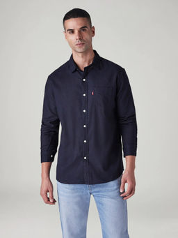 Levi's - Men's Navy Blue Solid/Plain Shirt