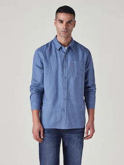 Levi's - Men's Blue Solid/Plain Shirt