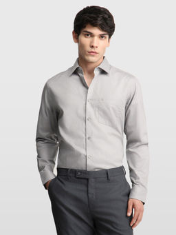 Arrow - Grey Men's Dobby Liberty Classic Regular Fit Originals Shirt