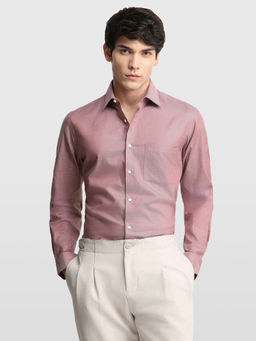 Arrow - Brown Men's Dobby Liberty Classic Regular Fit Originals Shirt