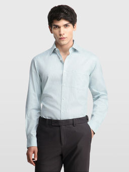 Arrow - Green Men's Horizontal Striped Liberty Classic Regular Fit Originals Shirt