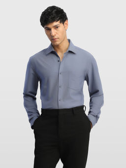 Arrow - Grey Men's Vertical Striped Knitted Originals Shirt