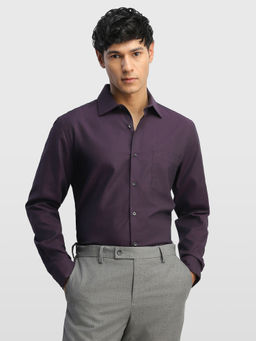 Arrow - Purple Men's Dobby Liberty Classic Regular Fit Originals Shirt