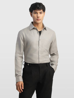 Arrow - Grey Men's Chevron Liberty Classic Regular Fit Originals Shirt