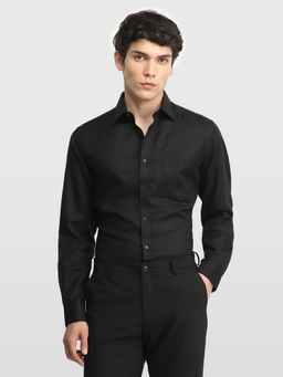 Arrow - Black Men's Chevron Liberty Classic Regular Fit Originals Shirt