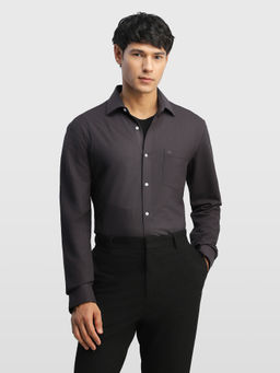 Arrow - Grey Men's Knitted Manhattan Slim Fit Originals Shirt