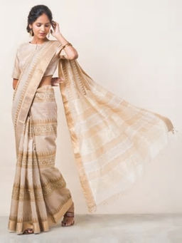 Fabindia - Cotton Silk Hand Block Print Sari