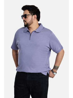 Snitch - Men Purple Cotton Polo T-Shirt