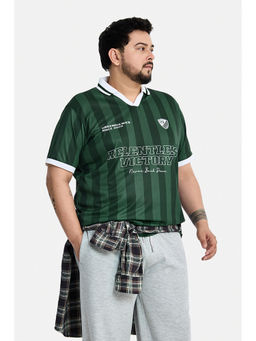 Snitch - Men Green Polyester Polo T-Shirt