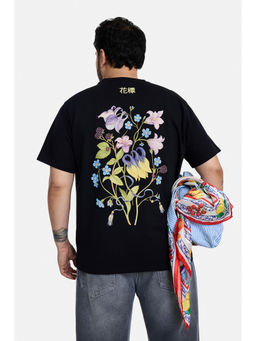 Snitch - Men Black Cotton T-Shirt