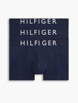 Tommy Hilfiger - Men Blue Solid/Plain Cotton 3 Trunks (Pack of 3)