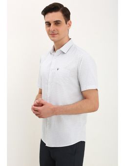 Allen Solly - Men White Slim Fit Print Half Sleeves Casual Shirt