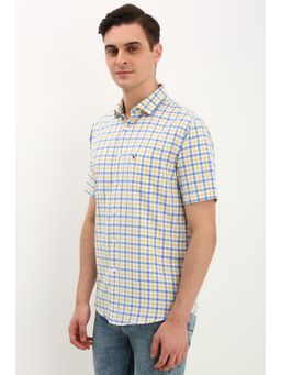 Allen Solly - Men Multicolor Slim Fit Check Half Sleeves Casual Shirt