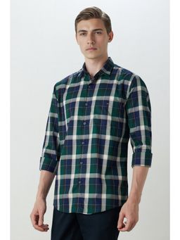 Louis Philippe - Men Multicolor Slim Fit Check Full Sleeves Casual Shirt