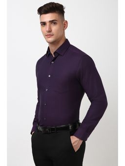 Peter England - Men Purple Regular Fit Formal Shirt