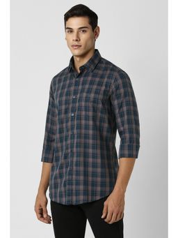Van Heusen - Men Multicolor Slim Fit Check Full Sleeves Casual Shirt