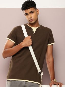 DILLINGER - Men Short Sleeve Airtex Fabric Round Neck T-Shirt