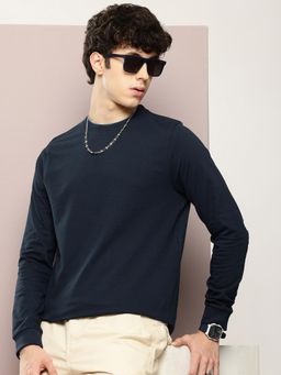 DILLINGER - Men Regular Fit Long Sleeve Airtex Fabric Crew Neck T-Shirt