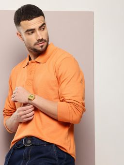 DILLINGER - Men Oversized Long Sleeve Polo T-Shirt