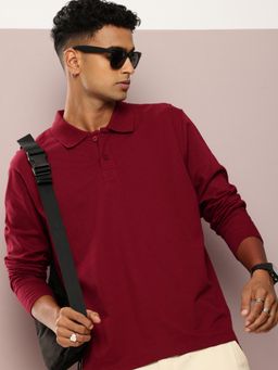 DILLINGER - Men Oversized Long Sleeve Polo T-Shirt