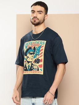 Difference of Opinion - Men Oversized Printed T-Shirt
