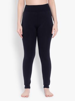 BRACHY - Women Navy Blue Solid Stockings