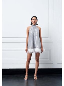 Kay Kay BY KKHUSHI SAHAII - Hugo Embellished Grey Mini Dress