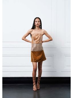 Kay Kay BY KKHUSHI SAHAII - Rubina Embellished Beige Mini Dress