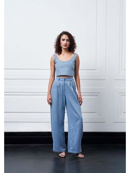 Kay Kay BY KKHUSHI SAHAII - Blue Ricka Embellished Denim Top