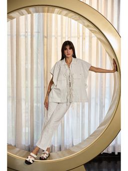 Kay Kay BY KKHUSHI SAHAII - Josie Denim White Co-Ord Set