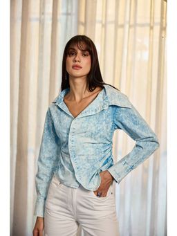 Kay Kay BY KKHUSHI SAHAII - Blue Vecchi Cotton Shirt