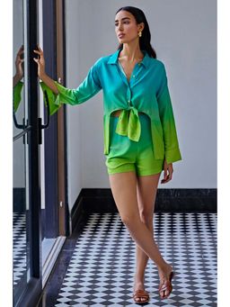 Kay Kay BY KKHUSHI SAHAII - Ombre Green Co-Ord Set