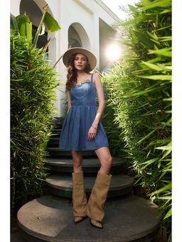 Kay Kay BY KKHUSHI SAHAII - Elena Denim Blue Mini Dress