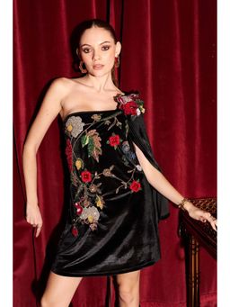 Kay Kay BY KKHUSHI SAHAII - Lillian Embroidered Black Mini Dress