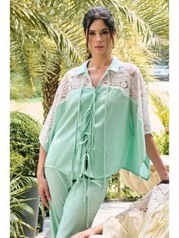 Kay Kay BY KKHUSHI SAHAII - Velora Striped Turquoise Co-Ord Set