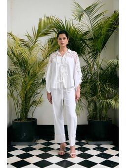 Kay Kay BY KKHUSHI SAHAII - Reyah White Co-Ord Set