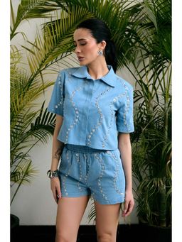 Kay Kay BY KKHUSHI SAHAII - Zaza Blue Co-Ord Set