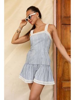 Kay Kay BY KKHUSHI SAHAII - Aveline Striped White Mini Dress