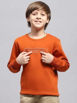Monte Carlo - Boys Printed Round Neck Cotton Blend Sweatshirt