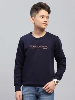 Monte Carlo - Boys Printed Round Neck Cotton Blend Sweatshirt