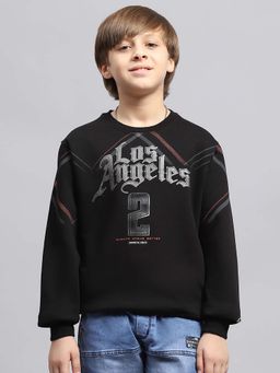 Monte Carlo - Boys Printed Round Neck Cotton Blend Sweatshirt