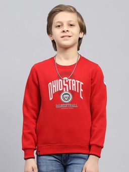 Monte Carlo - Boys Printed Round Neck Cotton Blend Sweatshirt