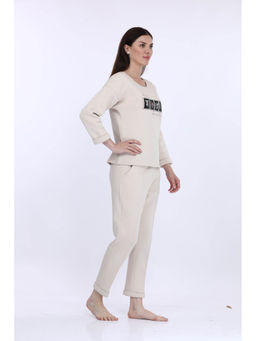 MAYSIXTY - Off White Printed Track Suit (Set of 2)