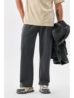 Snitch - Grey Solid Loose Fit Trouser