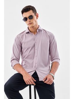 Snitch - Mauve Solid Slim Fit Shirt