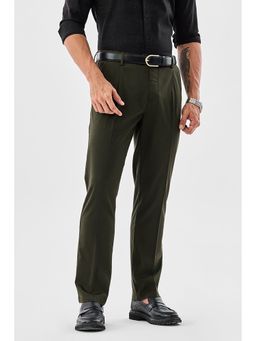 Snitch - Olive Solid Slim Fit Trouser
