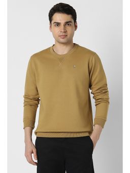 Peter England - Brown Solid Regular Fit Sweatshirt
